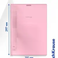 Тетрадь 96 листов в клетку, ErichKrause CoverPro Pastel fizzy, A4, розовый, обложка пластик