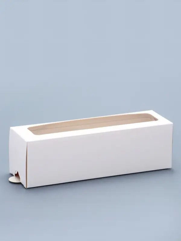 Коробка кондитерская для макарун, с ложементом, белая 18&times;5.5&times;5.5 см