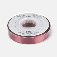 Лента атласная TEIRA, двухсторонняя, 15 мм, 25&plusmn;1 м, бордовая №0789