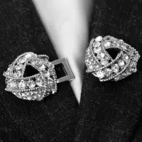 Зажим для кардигана &laquo;Бермуды&raquo;, белый в серебре