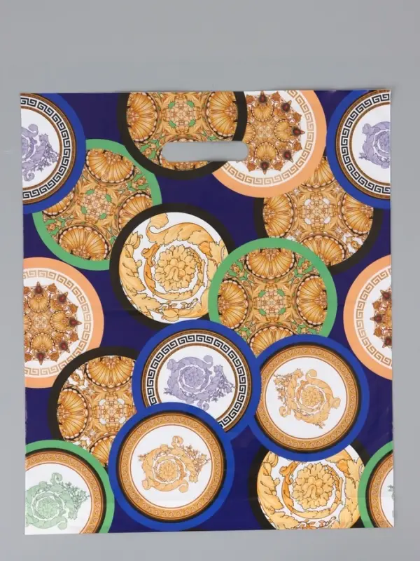 Пакет "Барокко", полиэтиленовый с вырубной ручкой, 38 х 45 + 3 см, 50 мкм