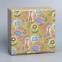 Коробка подарочная сборная, упаковка, «Веселья», 15 х 15 х 7 см Коробка подарочная сборная, упаковка, «Веселья», 15 х 15 х 7 см