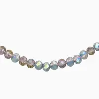 Чокер из бисера &laquo;Хрусталь&raquo;, бензиновый в серебре, 37 см + 5 см доп, цепочка