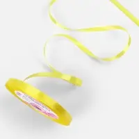 Лента атласная, 6 мм, 23&plusmn;1 м, жёлтая №15