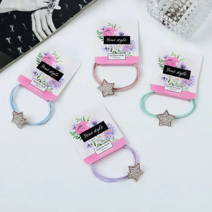 Резинка для волос Резинка для волос "Амелия" звезда, 5 см, микс