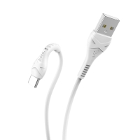 Кабель Hoco X37, Type-C - USB, 3 А, 1 м, PVC оплетка, белый