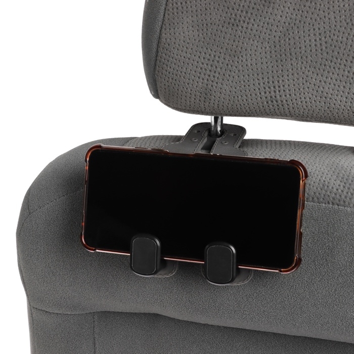 Крючок на подголовник двойной, серый Крючок на подголовник двойной, серый