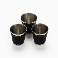 Стопки в чехле &laquo;Лучший охотник&raquo;: нержавеющая сталь, набор 3 шт.&times;70 мл