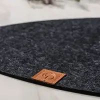 Салфетка сервировочная на стол Доляна &laquo;Грэй&raquo;, 33.5&times;38.4 см, толщина 4 мм, чёрная