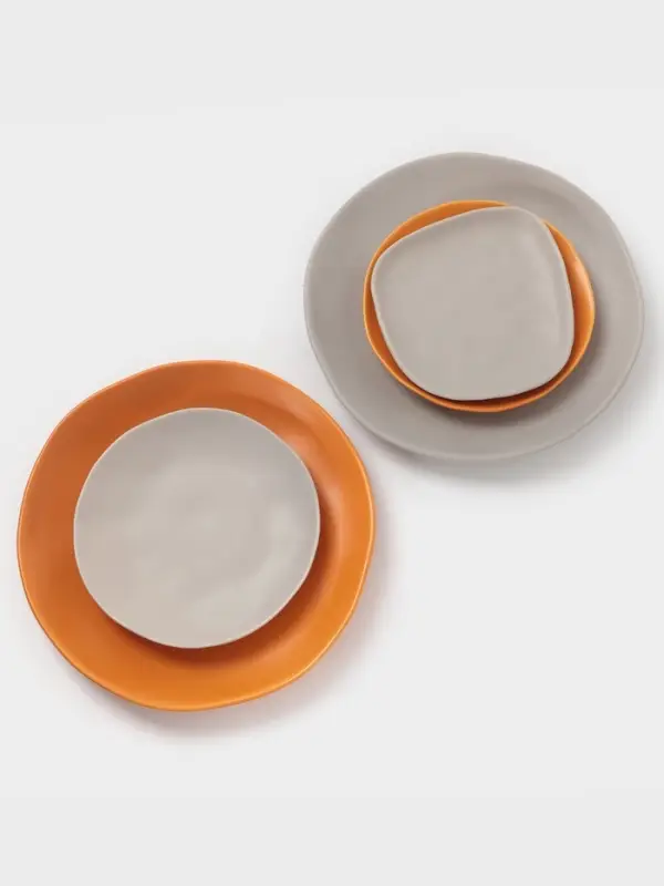 Тарелка Magistro Potter, d=17.7 см, фарфор, оранжевая