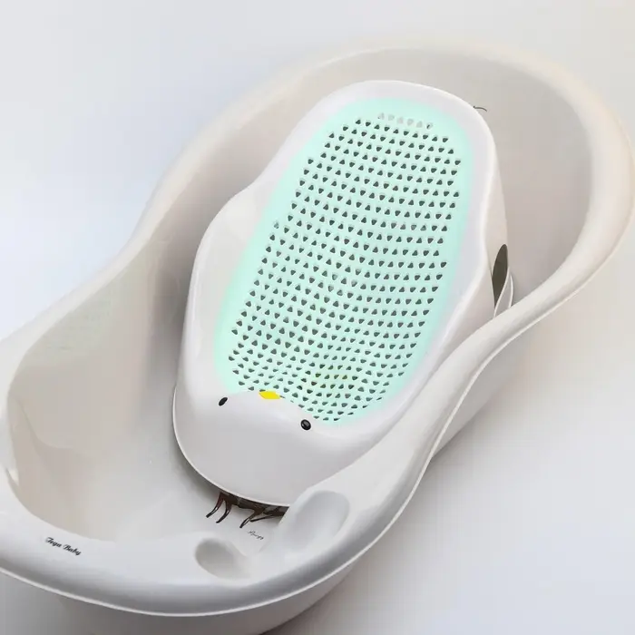 Горка для купания новорожденных Крошка Я, 0-6 мес., р-р 43&times;30&times;19 см, белый/мятный