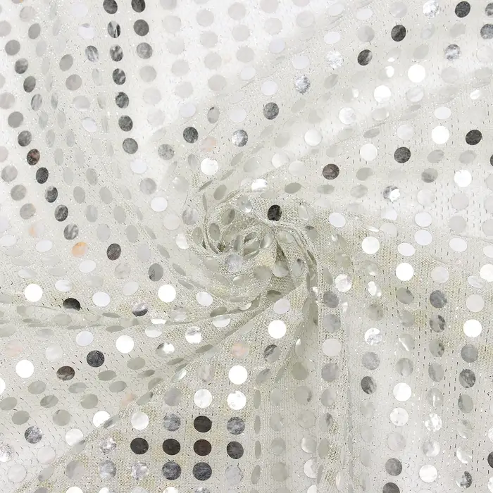 Ткань для рукоделия, сетка с пайетками, цвет сирень, лоскут 47,5 &times; 50 см