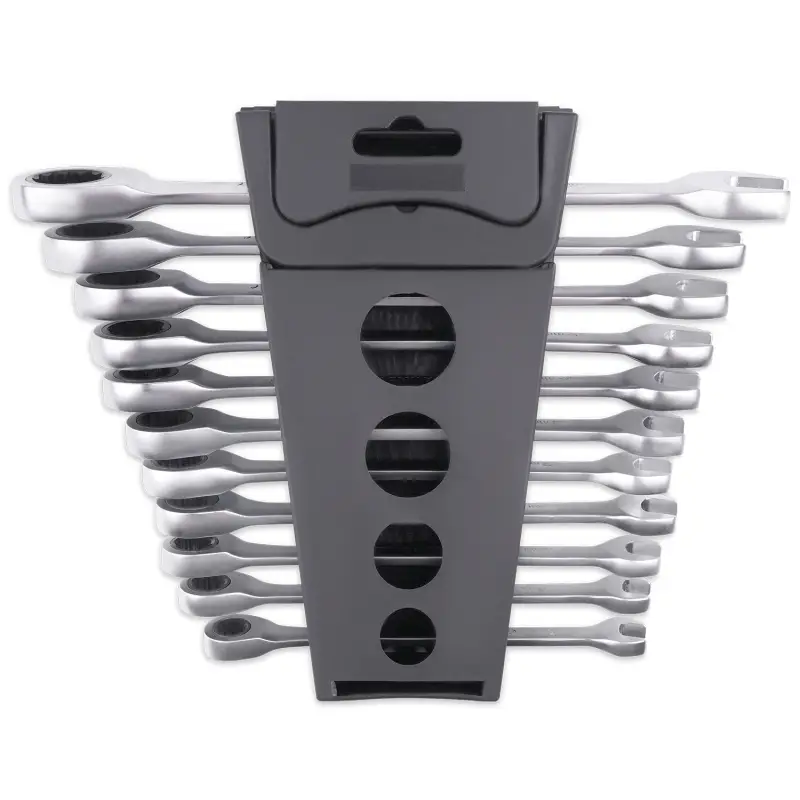 Набор ключей гаечных комбинированных трещоточных в пластике (8-19 мм) (11предметов) AVS K6N11P