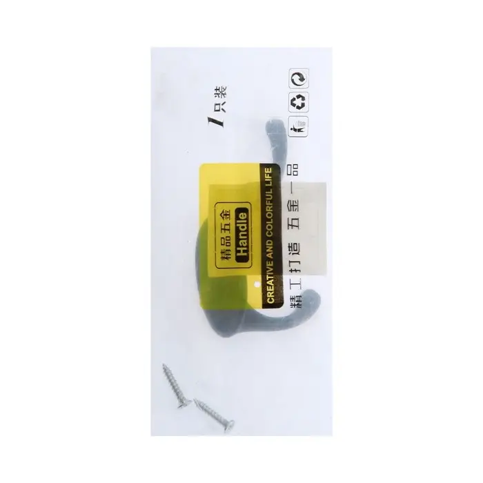 Крючок мебельный ТУНДРА TKd=002 LIGHT, двухрожковый, черный Крючок мебельный ТУНДРА TKd=002 LIGHT, двухрожковый, черный