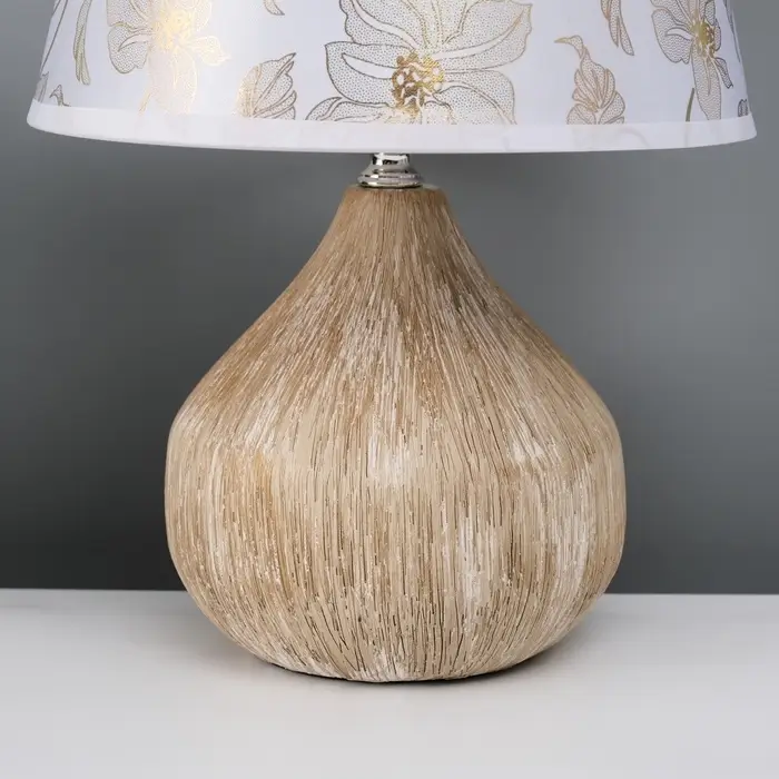 Лампа настольная RISALUX &laquo;Селано&raquo;, Е14, 40 Вт, золотистая, 22.5&times;22.5&times;33 см