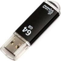 Флеш-память Smartbuy V-Cut, 64Gb, USB 2.0, чер, SB64GBVC-K