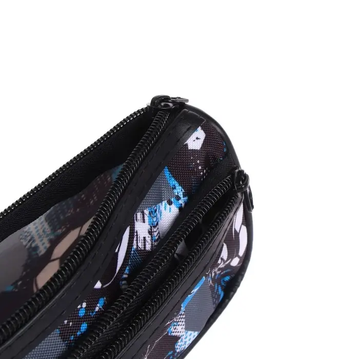 Пенал школьный на молнии Calligrata &laquo;Футбол&raquo;, 2 отделения, МИКС