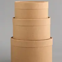 Набор подарочных коробок 3 в 1, завальцованные, крафт, 20&times;12 - 18&times;10 - 16&times;8 см