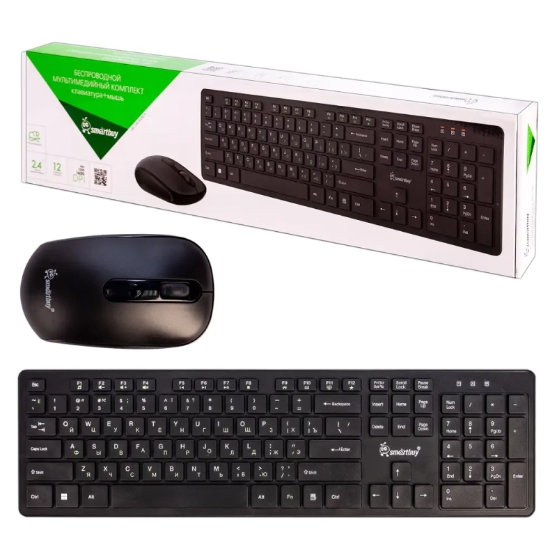 Комплект клавиатура+мышь мультимедийный Smartbuy ONE 240262AG черный