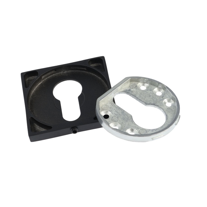 Накладка на цилиндровый механизм LOCKLAND, квадратная, с креплением, цвет черный Накладка на цилиндровый механизм LOCKLAND, квадратная, с креплением, цвет черный