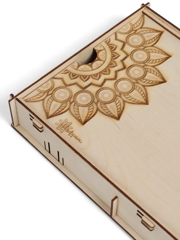 Коробка для набора барбекю, 74&times;23&times;5 см, деревянная, прямоугольная