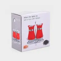 Набор для специй "Сияние.Black/White", 2 шт, на подставке Набор для специй "Сияние.Black/White", 2 шт, на подставке