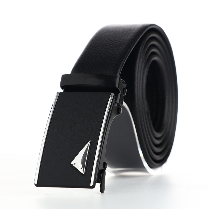 Ремень мужской, ширина 3.5 см, пряжка автомат, цвет чёрный Ремень мужской, ширина 3.5 см, пряжка автомат, цвет чёрный