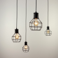 Светильник 2542/6 E27 40Вт черный