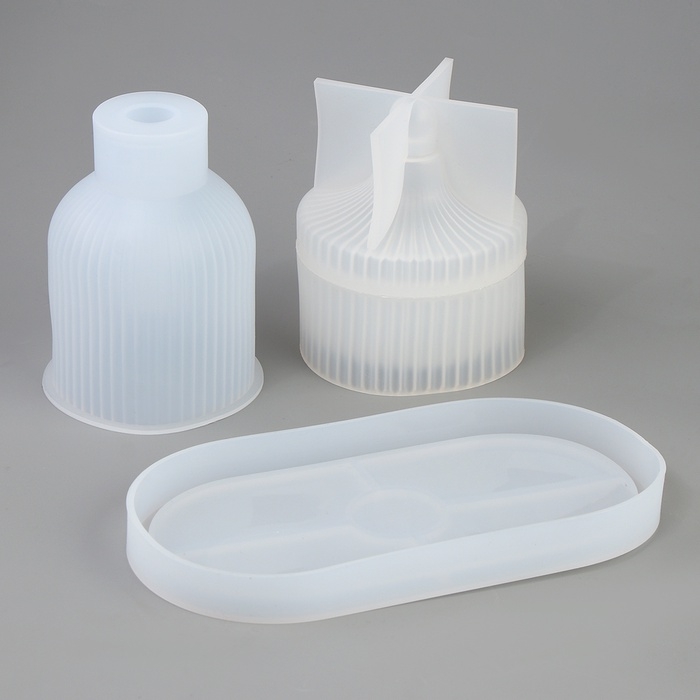 Набор молдов ваза, шкатулка, поднос 24х18х11 см Набор молдов ваза, шкатулка, поднос 24х18х11 см