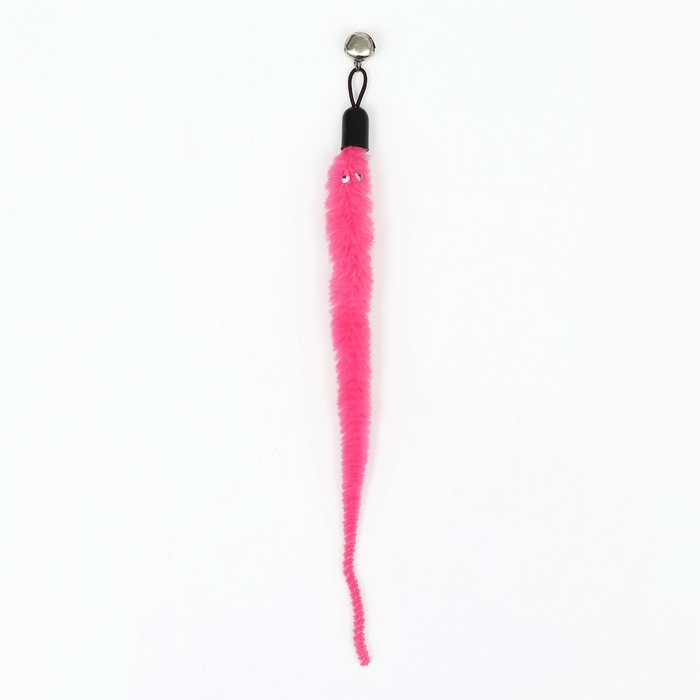 Игрушка-дразнилка для кошек  Игрушка-дразнилка для кошек "Змейка", с бубенчиком, розовая