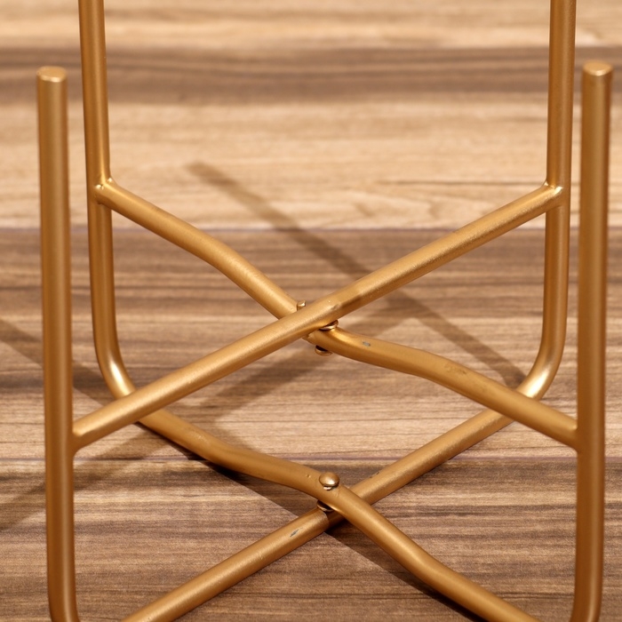 Кашпо на подставке  Кашпо на подставке "Хани" металл (набор 2 шт), диаметр 30 и 25 см