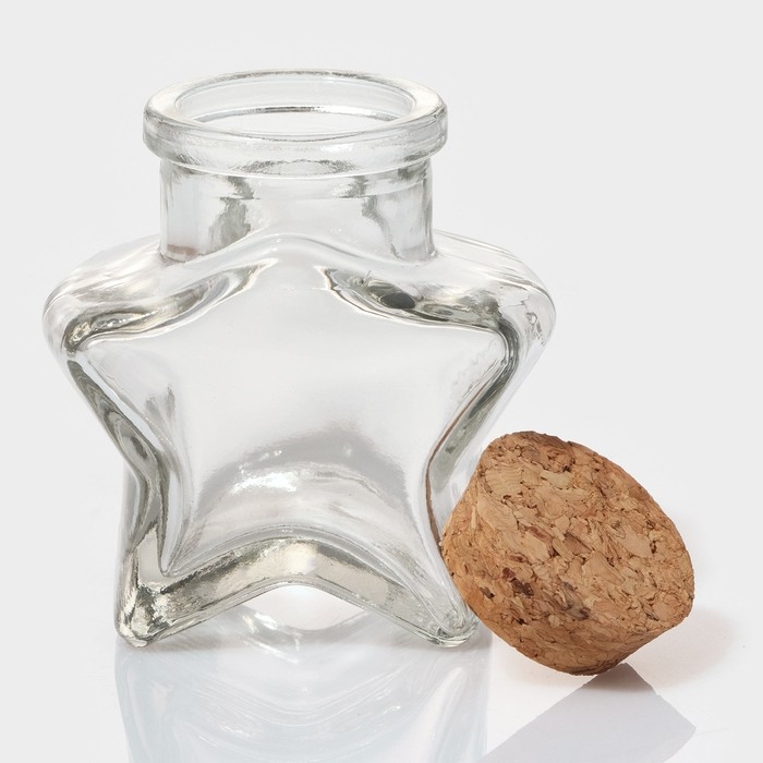 Набор стеклянных баночек для сыпучих продуктов с пробковой крышкой Доляна «Парфе. Звезда», 50 мл, 6,6×6,8×3,9 см, 12 шт Набор стеклянных баночек для сыпучих продуктов с пробковой крышкой Доляна «Парфе. Звезда», 50 мл, 6,6×6,8×3,9 см, 12 шт