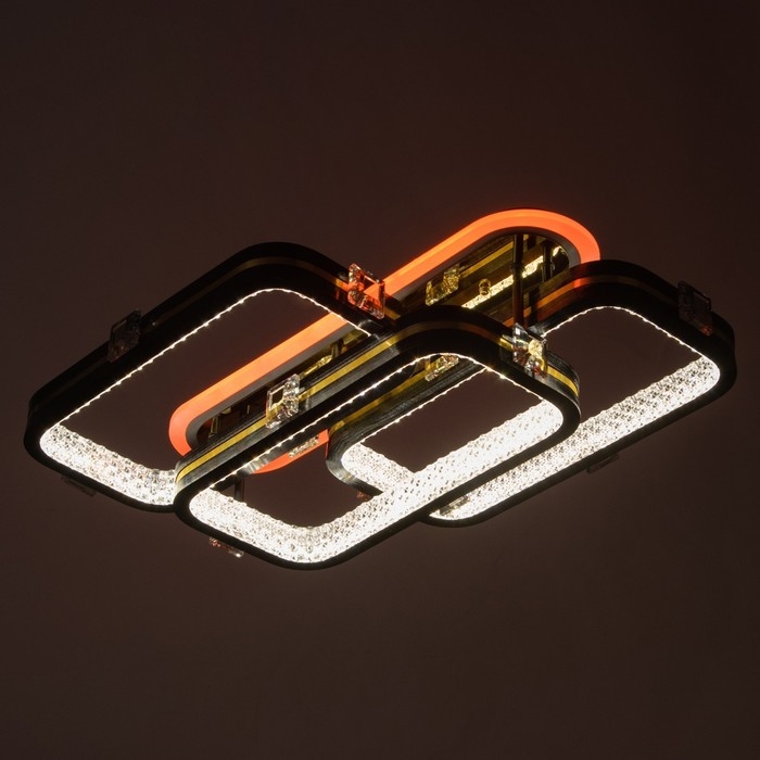 Люстра с ПДУ Люстра с ПДУ "Тильда" 3хLED 132Вт 3000-6000К RGB черный золотой 70х42х16см