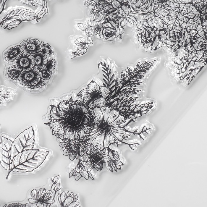 Штамп для творчества Штамп для творчества "Птичка в цветах" 15х21,5х0,3 см