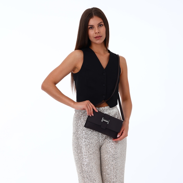 Сумка женская на магните, цвет коричневый Сумка женская на магните, цвет коричневый