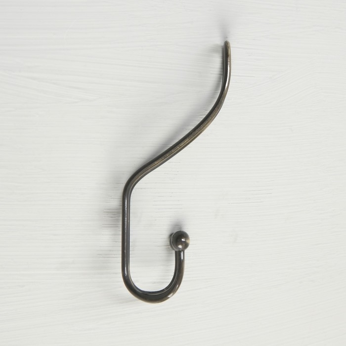 Крючок мебельный ТУНДРА TKT002, трехрожковый, бронза Крючок мебельный ТУНДРА TKT002, трехрожковый, бронза