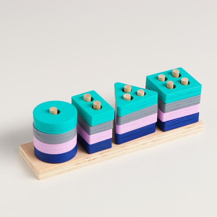 Детская развивающая пирамидка «Собери сам» 4,2×3,5×13 см Детская развивающая пирамидка «Собери сам» 4,2×3,5×13 см