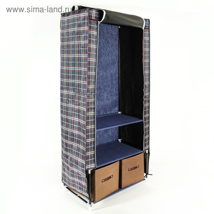 Шкаф для одежды и обуви, 73×49×176 см, 2 ящика, цвет МИКС Шкаф для одежды и обуви, 73×49×176 см, 2 ящика, цвет МИКС