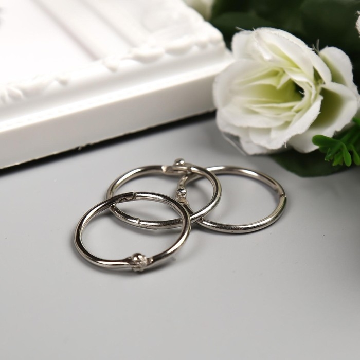 Кольца для творчества (для фотоальбомов) Кольца для творчества (для фотоальбомов) "Золото/Серебро" внутр. d= 2,5 см внешн. d=3 см набор 10 шт