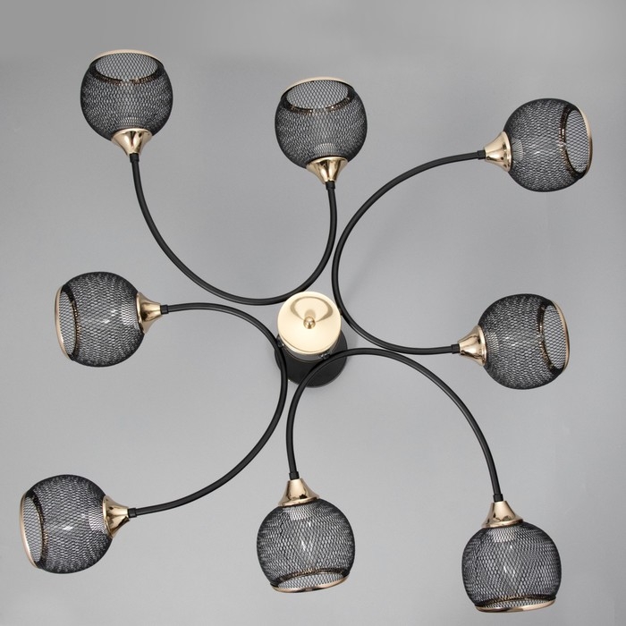 Люстра Люстра "Круэлла" 8хЕ27 40Вт черный 95х95х43см BayerLux