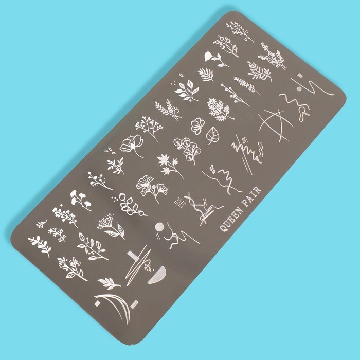 Диск для стемпинга металлический «Цветочки и листочки», 12 × 6 см Диск для стемпинга металлический «Цветочки и листочки», 12 × 6 см