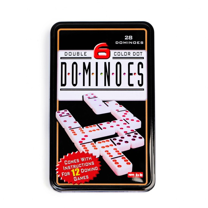 Домино пластиковое  Домино пластиковое "Тамарон", настольная игра, 19 х 12 см, костяшка 5 х 2.5 см, 28 штук