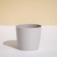 Кашпо для цветов, d=10 см, 0.5 л, пластик, бежевое