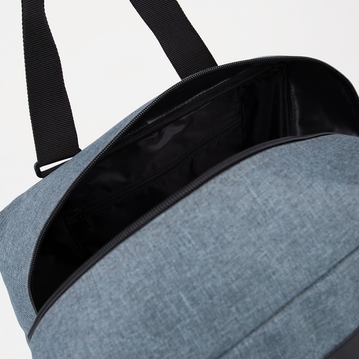 Сумка дорожная на молнии, наружный карман, длинный ремень, цвет серый Сумка дорожная на молнии, наружный карман, длинный ремень, цвет серый