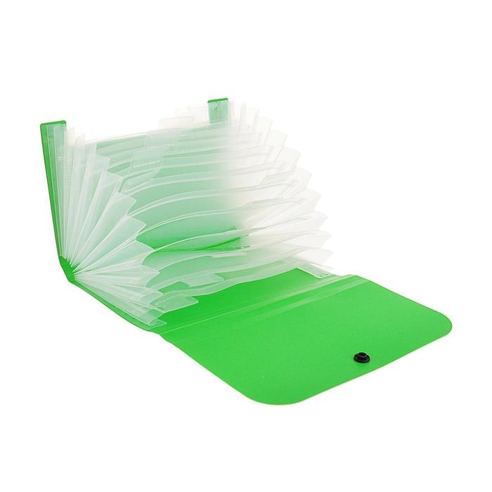 Папка-конверт на кнопке, А6+, 400 мкм, МИКС