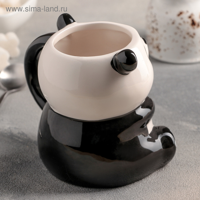 Кружка керамическая «Панда», 480 мл, цвет белый и чёрный Кружка керамическая «Панда», 480 мл, цвет белый и чёрный