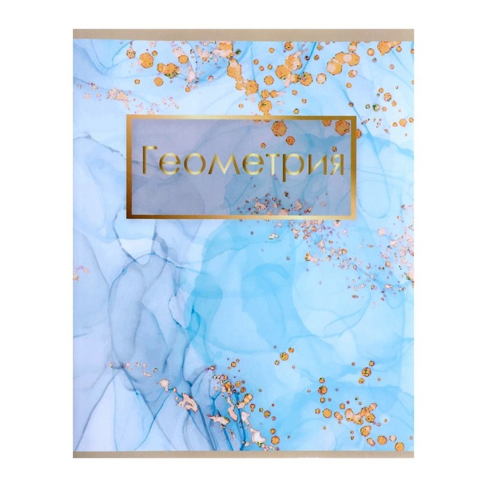 Тетрадь предметная Calligrata Тетрадь предметная Calligrata "Мрамор светлый", 48 листов в клетку Геометрия, со справочным материалом, обложка мелованный картон, УФ-лак, блок офсет