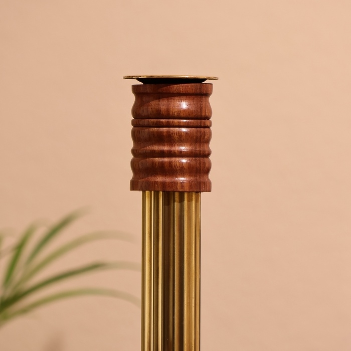 Подсвечник  Подсвечник "Гаррет" 25 см, дерево шишам