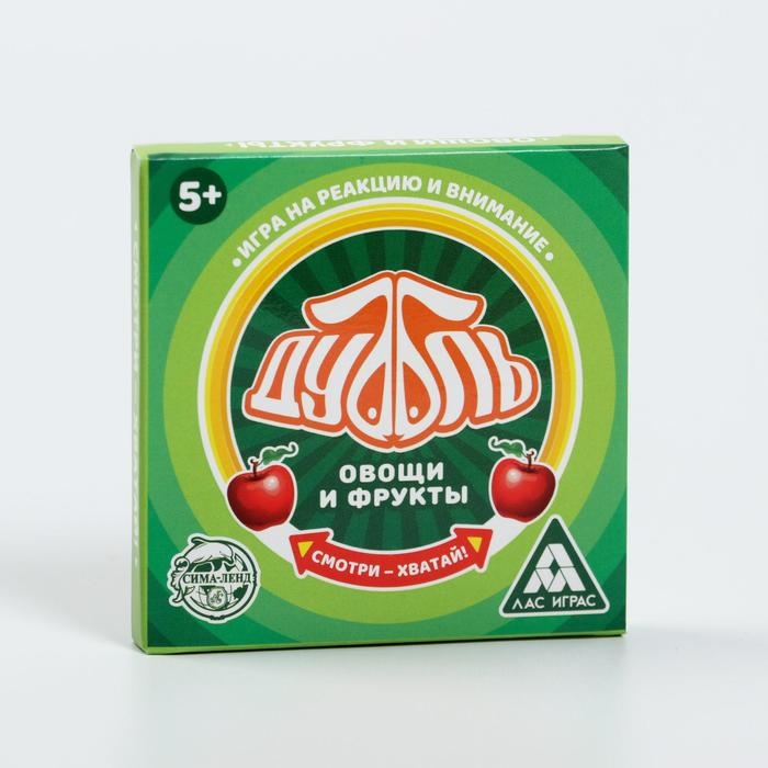 Настольная игра на реакцию и внимание «Дуббль. Овощи и фрукты», 20 карт, 5+ Настольная игра на реакцию и внимание «Дуббль. Овощи и фрукты», 20 карт, 5+