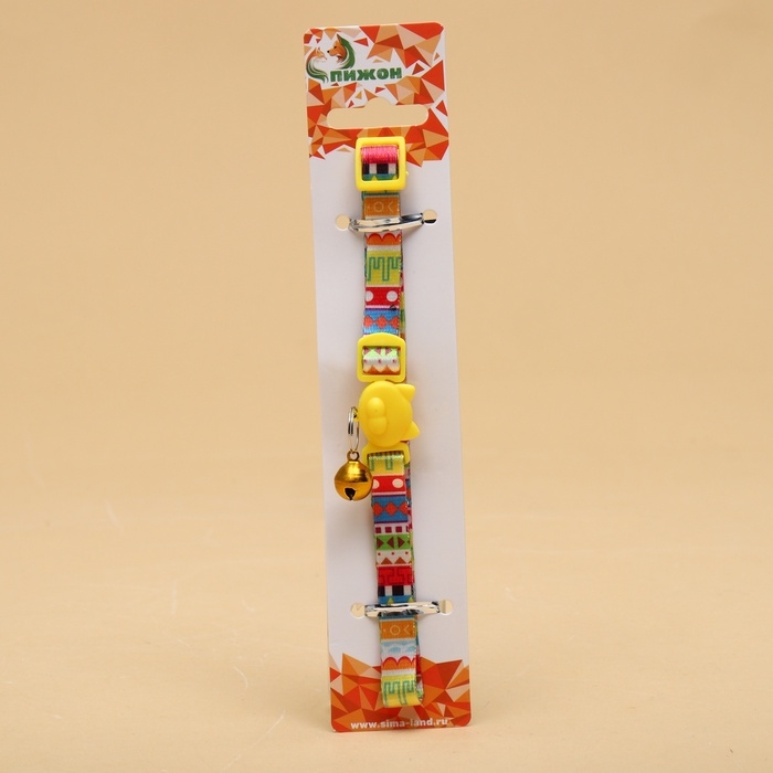 Ошейник кошачий Ошейник кошачий "Кандинский", с бубенчиком, 30 х 1 см, полиэстер